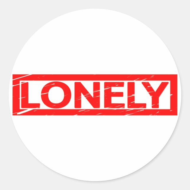 Lonely Frimärke Runt Klistermärke (Framsida)