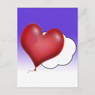 Lonely Heart Balloon Vykort