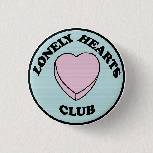Lonely hearts club pin knapp (Framsida)