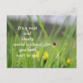 [Lonely Ladybug] Saknar dig Vykort