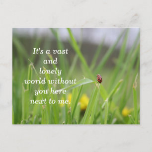 [Lonely Ladybug] Saknar dig Vykort