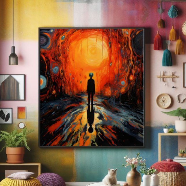 Lonely Man Expressionism Fototryck (Skapare uppladdad)