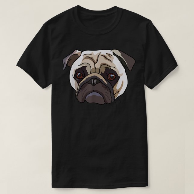 Lonely Pug-Hund är ett utmärkt djur älskare T Shirt (Design framsida)