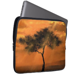 Lonely Träd Sunbeams Laptop sleeve - Painting