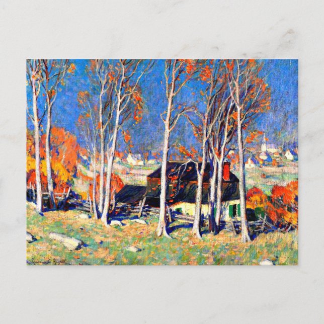 Lonely Village on the Saint Lawrence, 1922 Vykort (Framsida)