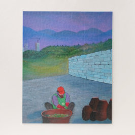 Lonely Woman Makes Kimchi in Korea Pussel