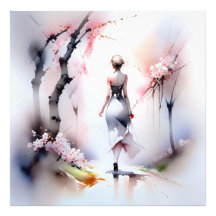 Lonely Woman Walking