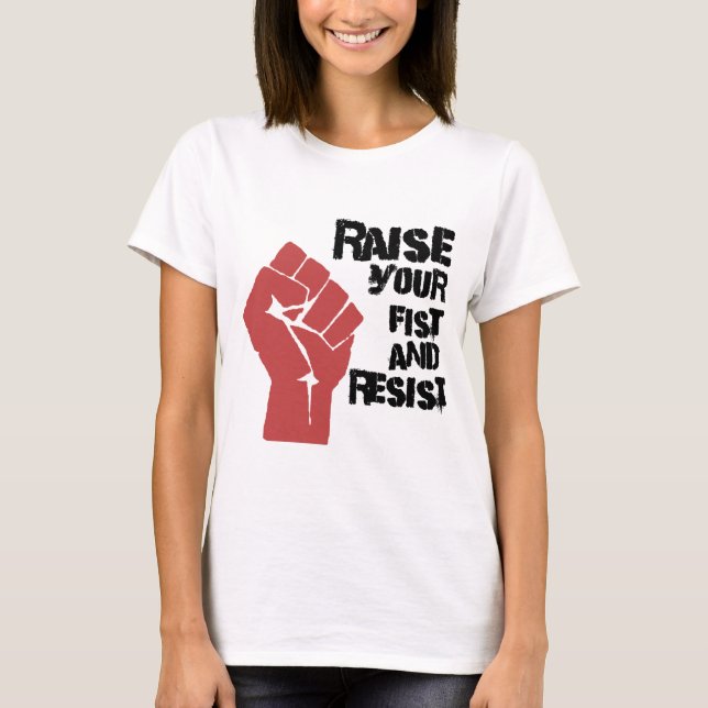 Lönelyften din näve och motstår tee shirt (Framsida)