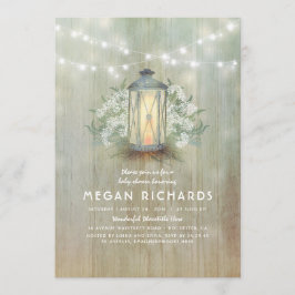 Lönen och babyns utandning Rustic Baby Shower Inbjudningar