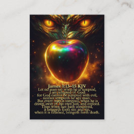 Löner - James 1:13-15 och Romans 6:23 KJV-kortruta Visitkort