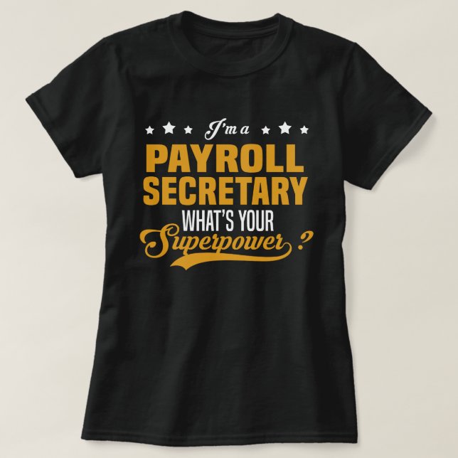 Lönesekreterare T Shirt (Design framsida)