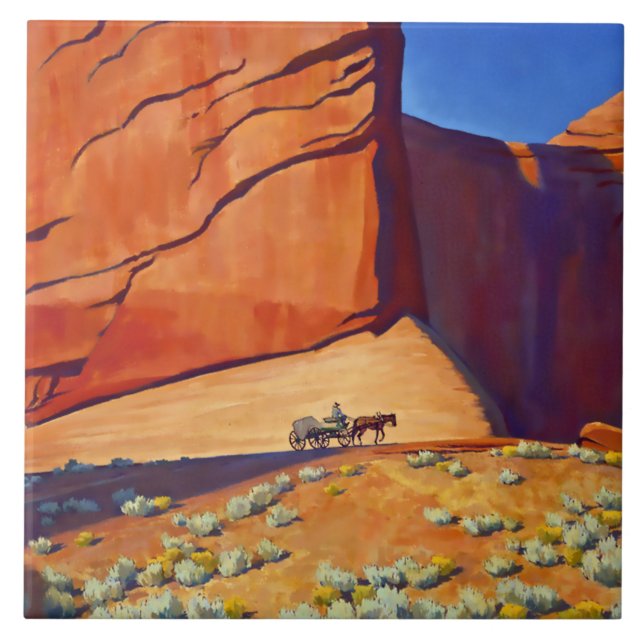 “Lonesome Journey” västerländsk konst av Maynard D Kakelplatta (Framsidan)