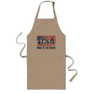 Long American flagga BBQ-apron modiga Långt Förkläde