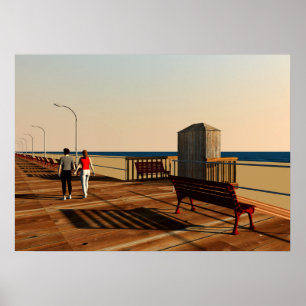Long Beach BoardGo, Long Island, New York Poster