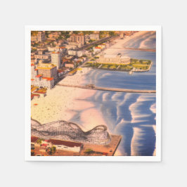 Long Beach, CA Boardwalk (Kalifornien Dröm) Pappersservett