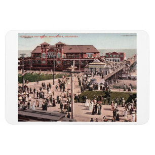 Long Beach CA, Kalifornien, 1907 Vintage Magnet