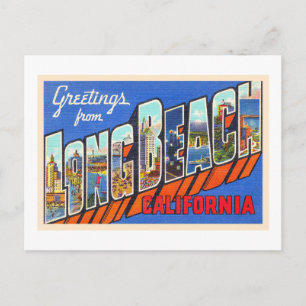 Long Beach California CA Stor brevbrevskort Vykort