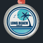 Long Beach California Handflatan Träd Birds Julgransprydnad Metall<br><div class="desc">Long Beach är en stor lekplats i högerna i södra Kalifornien. Från eklektiska områden till sandstränder hittar du Long Beach som en lekplats i stadens vattenfront.</div>