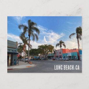 Long Beach California Inbjudan Vykort