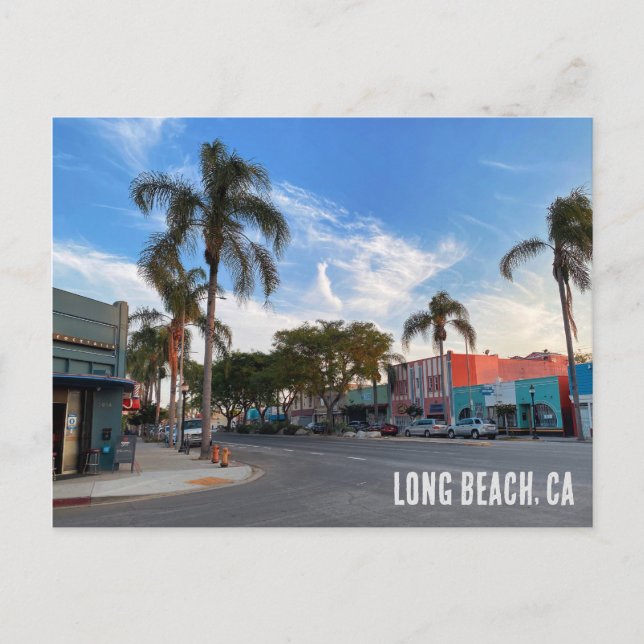 Long Beach California Inbjudan Vykort (Framsida)