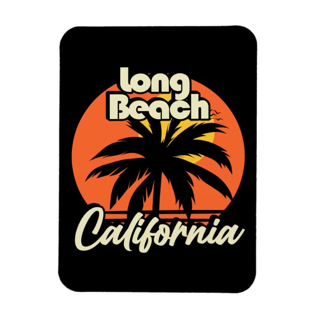Long Beach California Magnet (Vertikal)