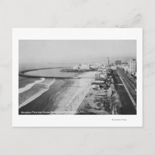 Long Beach, California Rainbow Pier och Ocean Vykort