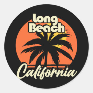 Long Beach California Runt Klistermärke