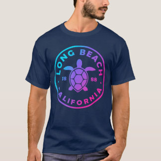 Long Beach California Sea Turtle Tie Dye Beach Vac T Shirt