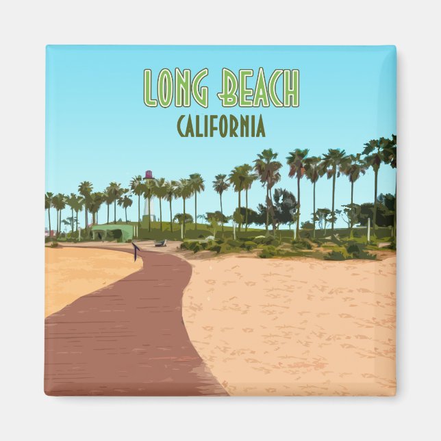 Long Beach California Shoreline Aquatic Park Magnet (Framsidan)