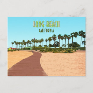 Long Beach California Shoreline Aquatic Park Vykort