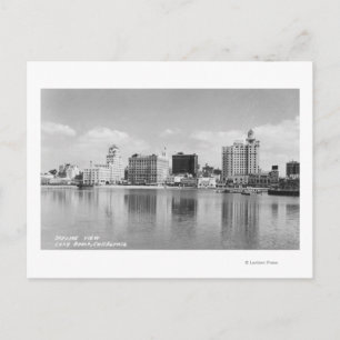 Long Beach, California Skyline View Vykort