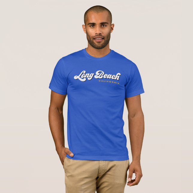 Long Beach California Tee Shirt (Hel framsida)