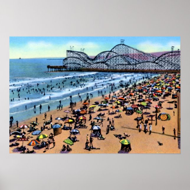 Long Beach California The Pike Cyclone Racer Poster (Framsidan)