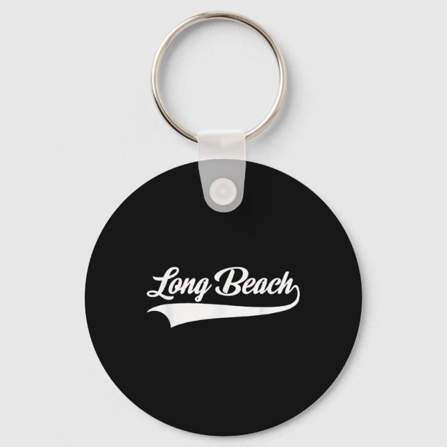Long Beach - California - Throwback Design - Clic Nyckelring (Framsida)