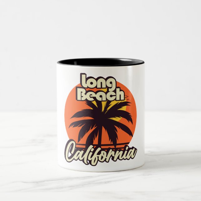 Long Beach California Två-Tonad Mugg (Center)