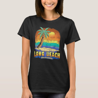 Long Beach California Vintage Distress Souvenir T Shirt