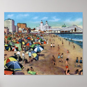 Long Beach California Vintage Poster
