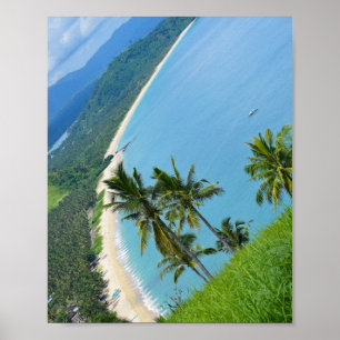 Long Beach i San Vicente Palawan Filippinerna Poster