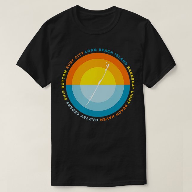 Long Beach Island Barnegat Light Beach Haven Sunse T Shirt (Design framsida)