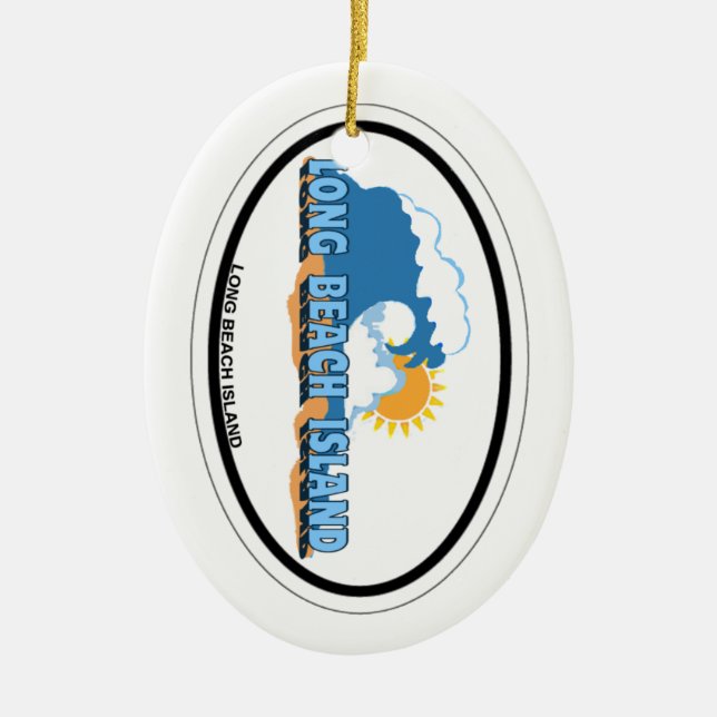 Long Beach Island. Julgransprydnad Keramik (Framsidan)