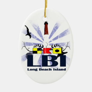 Long Beach Island. Julgransprydnad Keramik