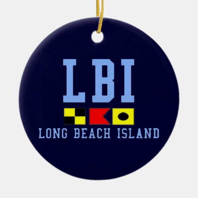 Long Beach Island. Julgransprydnad Keramik (Framsidan)