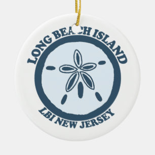 Long Beach Island. Julgransprydnad Keramik