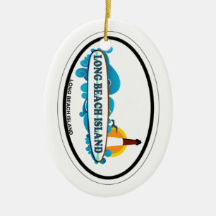 Long Beach Island. Julgransprydnad Keramik