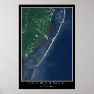 Long Beach Island New jersey Satellite Poster Kart