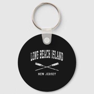 Long Beach Island New jersey Vintage Nautical Cros Nyckelring