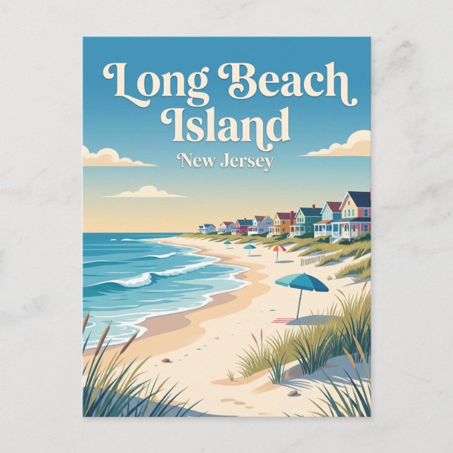 Long Beach Island, New Jersey Vykort (Framsida)