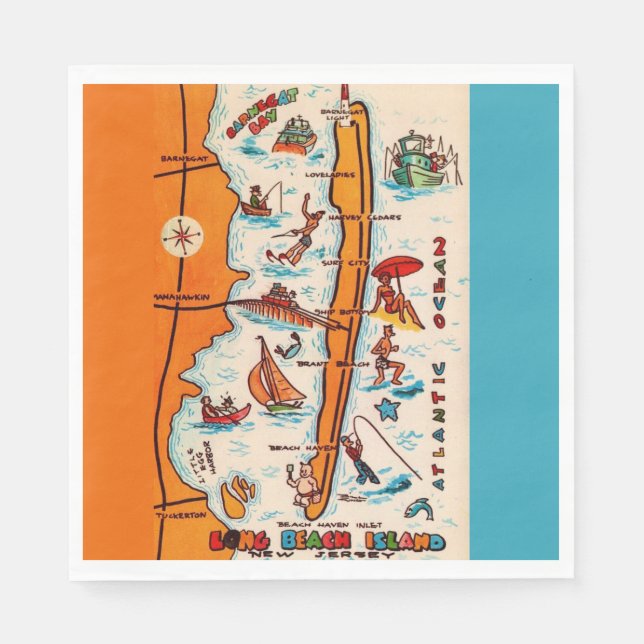 Long Beach Island NJ  Pappersservett (Framsidan)