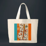 Long Beach Island NJ Tote Bag Jumbo Tygkasse<br><div class="desc">Färgfull,  roligt retro-kort karta på Long Beach Island,  New jersey återanvändes på en stor strandsäng. Köp som det är eller anpassa/anpassa baksidan.</div>