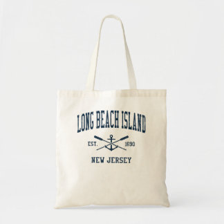 Long Beach Island NJ Vintage Navy Crossed Oars & B Tygkasse